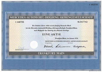 Aktie Mercedes Benz
